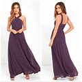 Lulu's Dresses | Purple Floor Length Bridesmaid Dress | Color: Purple | Size: Xs