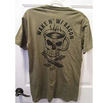 5.11 Tactical Men's Wake N' With Bacon Green S/S Tee Shirt Size Medium New