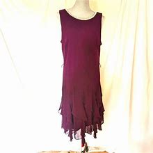 Msk Dresses | Pixie Dress, Elf Dress, Fairy Dress, Uneven Hem, Goa Dress, Steampunk Dress 16 | Color: Purple/Red | Size: 16