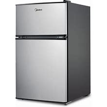 Midea WHD-113FSS1 Compact Refrigerator, 3.1 Cu Ft, Stainless Steel