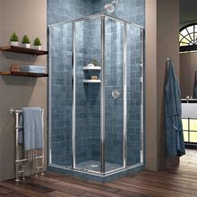 Dreamline | Cornerview Chrome Enclosure Shower Door, 34 1/2 X 34 1/2 X 72 Inch, Glass - Floor & Decor | 100970573