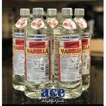 Five (5) Danncy Pure Mexican Vanilla Extract - White Color (1 Liter