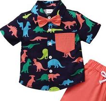 SUNNY PIGGY Toddler Baby Boy Clothes Shirt Tops Bowtie Shorts Set Little Boy's Clothing Summer Outfits