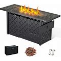 Moasis Metal 57 Inch Patio Propane Gas Fire Pit Table 50000 BTU Firepit