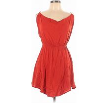 Indah Casual Dress - Mini V Neck Sleeveless: Red Print Dresses - Women's Size Large