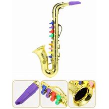 Trumpet Toy, Children Plastic Trumpet Toy Musical Instruments Toy Saxophone 8 Rhythms Trumpet Toy Kids Mini Musical Instrument Toy Props For Preschool