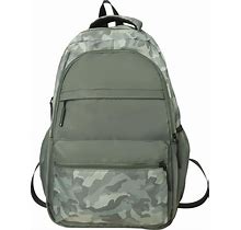 KBTYE Cute Backpack For School Kids Camouflage Laptop Travel Backpack For Women Men Casual College Teen Bookbag(Green)