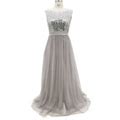Women Ladies Sleeveless Long Dress Squinied Formal Evening Party Dress