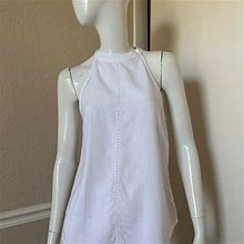 Cloth & Stone Tops | Cloth & Stone New! Bright White 100% Tencel Eyelet Sleeveless Swing Blouse Sz S | Color: White | Size: S