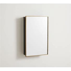 Linden Medicine Cabinet, Tumbled Brass, 17X27" | Pottery Barn