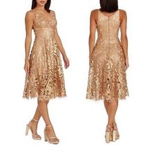 Dress The Population Blair Sequin Lace Fit & Flare Midi Dress. Size Xs