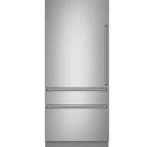 36 in. 20.1 Cu. Ft. Built-In Bottom Freezer Refrigerator In Stainless Steel With Convertible Middle Drawer, LH Swing
