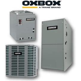 Oxbox 2 Ton 13.4 SEER2 A/C, 17" Cased Coil & 80% 90,000 BTU Furnace HVAC Package