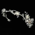 Silver Swarovski Crystal Flower Rhinestone Bridal Wedding Headband