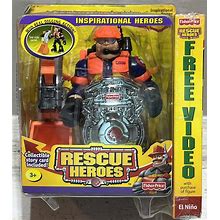 Rescue Heroes Inspirational Heroes Rip Rockefeller 2002 Fisher Price With VHS