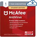 Mcafee Antivirus Protection Student Edition | 1 PC (Windows) | Antivirus Protection, Internet Security Software | 1 Year Subscription | Download
