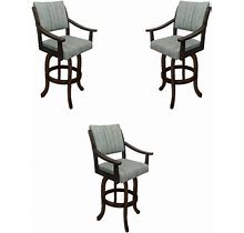 Home Square 30""Solid Wood Barstool With Melina Base In Brown - Set Of 3