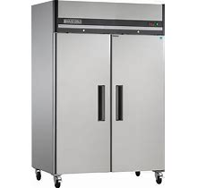 Maxx Cold 49-Cu Ft 2-Door Reach-In Commercial Refrigerator (Stainless Steel) | MXCR-49FD