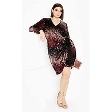 Plus Size Dress Irresistible In Berry Ombre | Size 12 | Non-Stretch | Avenue