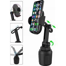 Warblers® Cup Holder Phone Mount - Adjustable Phone Cup Holder For Car With Silicone Protection 360-Degree Telescopic Arm - Cup Phone Holder