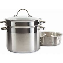 8 Qt Multi Cooker Stainless Steel Stock Pot By RSVP International In Green
