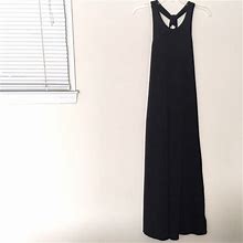 Gap Dresses | Gap Soft Knit Black Maxi Dress With T-Back | Color: Black | Size: Xs
