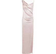 The Mannei - Re24 Draped Maxi Dress - Women - Polyester/Spandex/Elastane - 38 - Neutrals