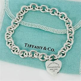 Tiffany & Co. Jewelry | Please Return To Tiffany & Co Heart Tag Padlock Bracelet In Silver | Color: Silver | Size: Os