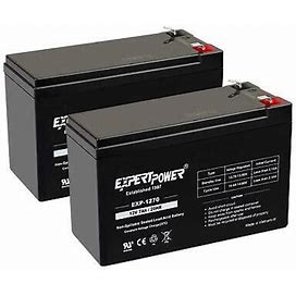 2 Pack Expertpower 12V 7Ah Agm Rechargeable Battery