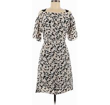 Proenza Schouler Casual Dress Cold Shoulder Short Sleeve: Black Print Dresses - Women's Size 6