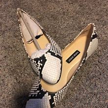 Nine West Black And Whites Snake Skin Sytle Flats That Never Been Worn Shoes. - New Women | Color: Black/White | Size: 5