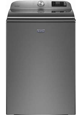 Maytag - 5.2 Cu. Ft. High Efficiency Smart Top Load Washer With Extra Power Button - Metallic Slate