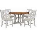 Furniture Of America Muschamp Wood 5-Piece Dining Set In Antique White