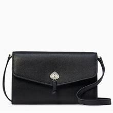 Kate Spade Marti Wallet Leather Crossbody Envelope Clutch Black