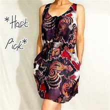 Free People Dresses | Freepeople Small Paisley Tie-Front Dress -Pockets | Color: Black | Size: S