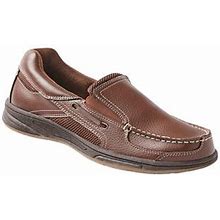 Blair Men's Dr. Max™ Leather Slip-On Casual Shoes - Brown - 12