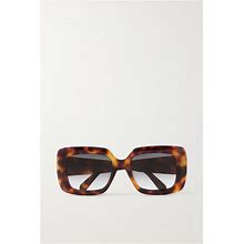CELINE Eyewear Oversized Square-Frame Tortoiseshell Acetate Sunglasses - Women - Brown Sunglasses