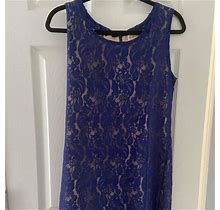 Francesca's Collections Dresses | Francesca's Sheath Dress: Royal Blue And Lace | Color: Blue | Size: M
