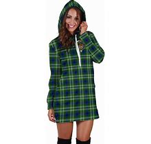 Mow Tartan Hoodie Dress With Family Crest