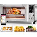 Nuwave Bravo Air Fryer Toaster Smart Oven, 12-In-1 Countertop Convection, 1800 Watts, 21-Qt Capacity, 50°-450°F Temp Controls, Top And Bottom Heater
