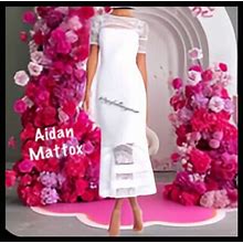 Aidan Mattox Sequin Lace Midi Dress