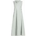 Co Women's Linen Asymmetric Maxi Dress - Light Blue - Size Medium