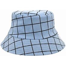 Yinguo Plaid Printed Fishermans Hat Female Cotton Breathable Spring