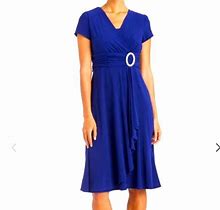 R&M Richards Dresses | R&M Richards Blue Midi Formal Dress Petite | Color: Blue | Size: 6P