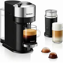 Nespresso Vertuo Next Deluxe Espresso Machine By Delonghi With Aeroccino - Chrome