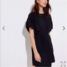 Loft Dresses | Nwt Loft Ruffle Tiered Sleeve Dress | Color: Black | Size: S