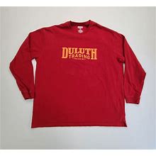 Duluth Trading Co Shirt Adult Extra Large Red Outdoors Casual Comfort Mens