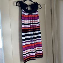 Sweet Storm Dresses | Stripe Sheath Sleeveless Shift Dress With Keyhole Sz L | Color: Pink/Purple | Size: L