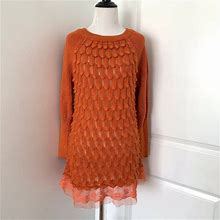 Asos Dresses | Asos Orange Knit Sweater Dress | Color: Orange/Red | Size: M