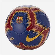 Nike FC Barcelona Soccer Strike Ball Size 5 DEEP Royal/University Gold